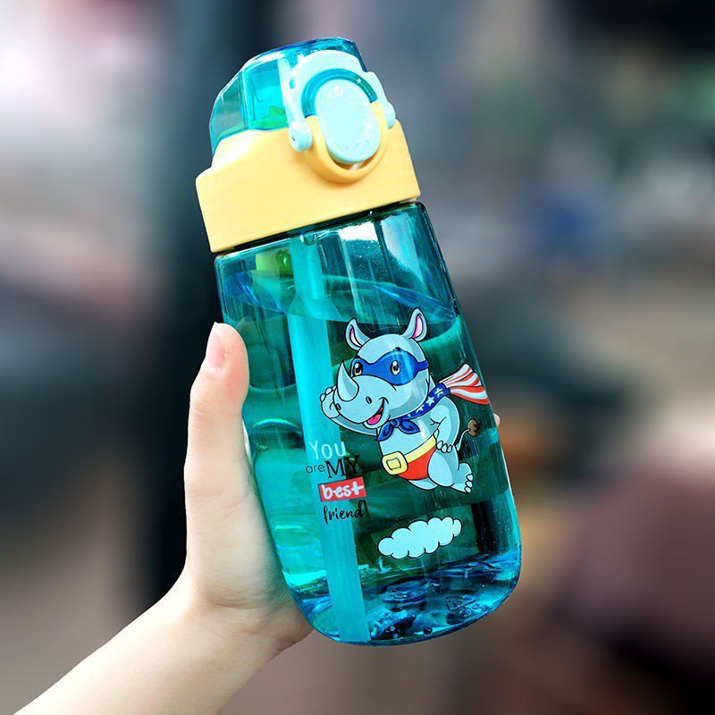 BOTOL MINUM / TEMPAT MINUM ANAK KARAKTER ANIMAL LUCU 480 ML BPA FREE 0877