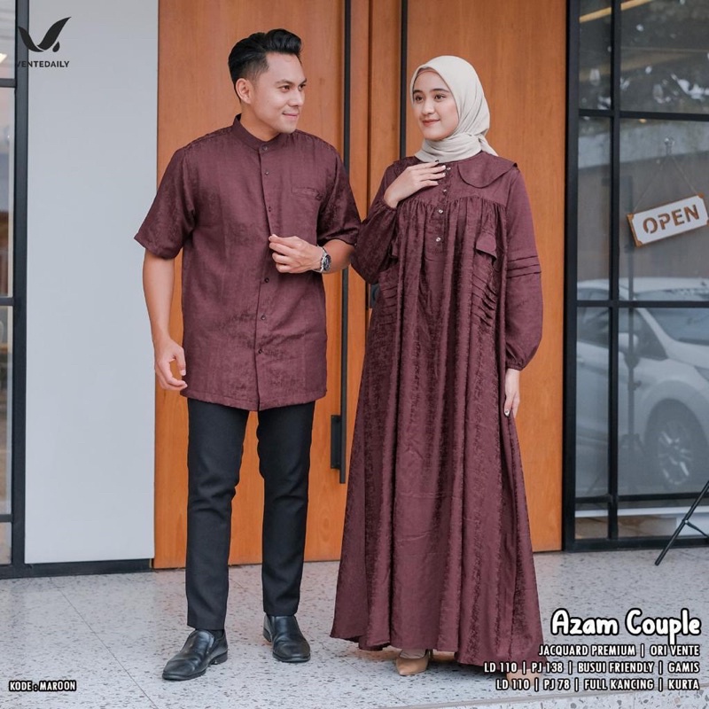 azam couple gamis terbaru ori vente daily