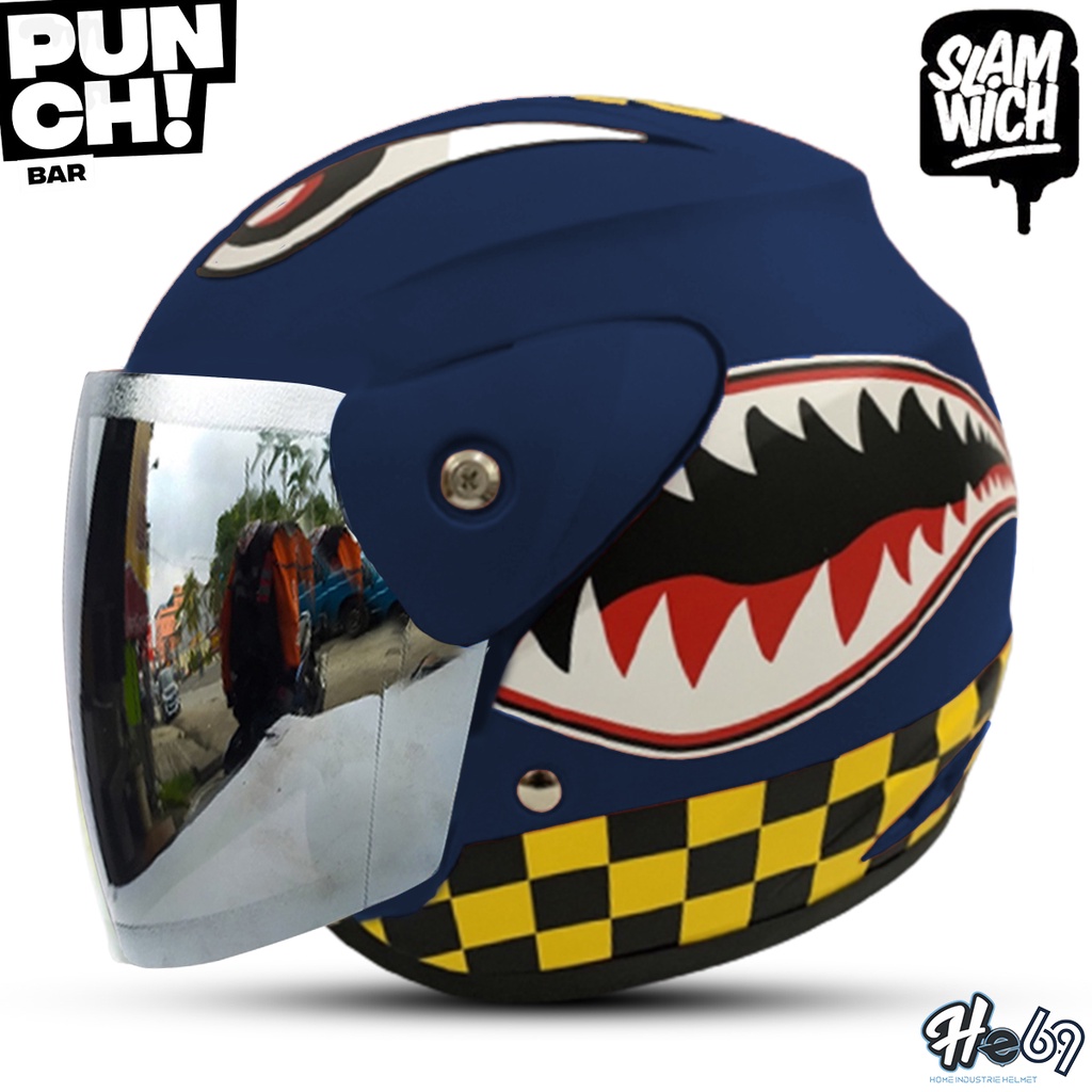 Helm Half Face Dewasa Evolution GM SHARK Untuk Pria Dan Wanita Dewasa COD