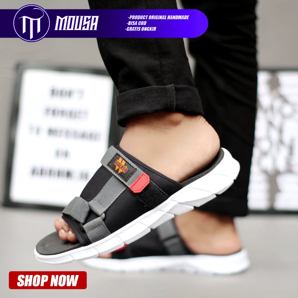 Sandal Slide Sandal Pria Sendal Flip Flop Ringan Terbaru Kekinian Mousa Jober