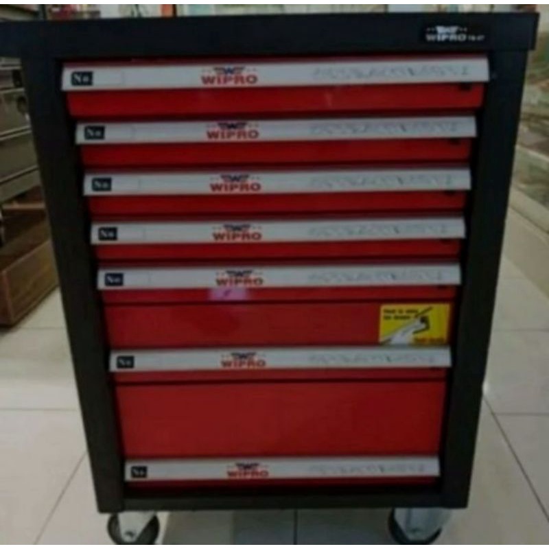 tool kit set tool trolley 6 laci roller cabinet 6 drawers smooth WIPRO