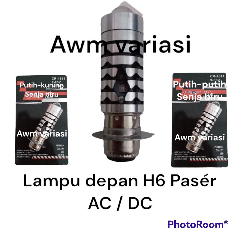 LAMPU DEPAN BOLAM DEPAN LAMPU UTAMA LED H6+SENJA BIRU LASER HIGH LOW PUTIH-KUNING/PUTIH-PUTIH BEAT SUPRA125 MIO JUP BURHAN MX OLD XEON DLL