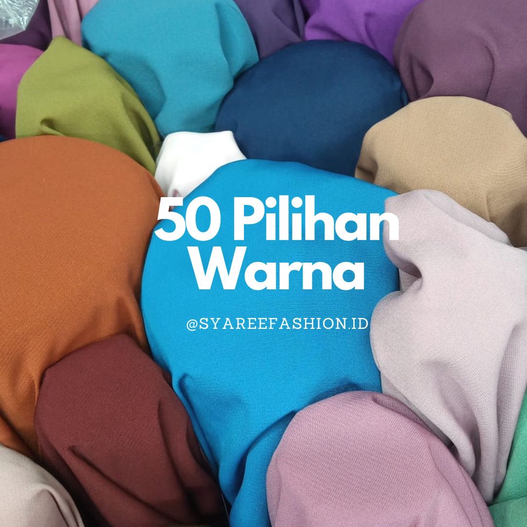 Alifa 150 | BEST SELLER ORIGINAL Jilbab Segi Empat Syari Hijab Syar i Neci Panjang Lebar Jumbo Tebal Polos Murah Bahan Wolfis atau Wolpeach Grade A By Syaree Fashion Rekomendasi Ustadzah Oki Setiana Dewi OSD Ukuran 150x150