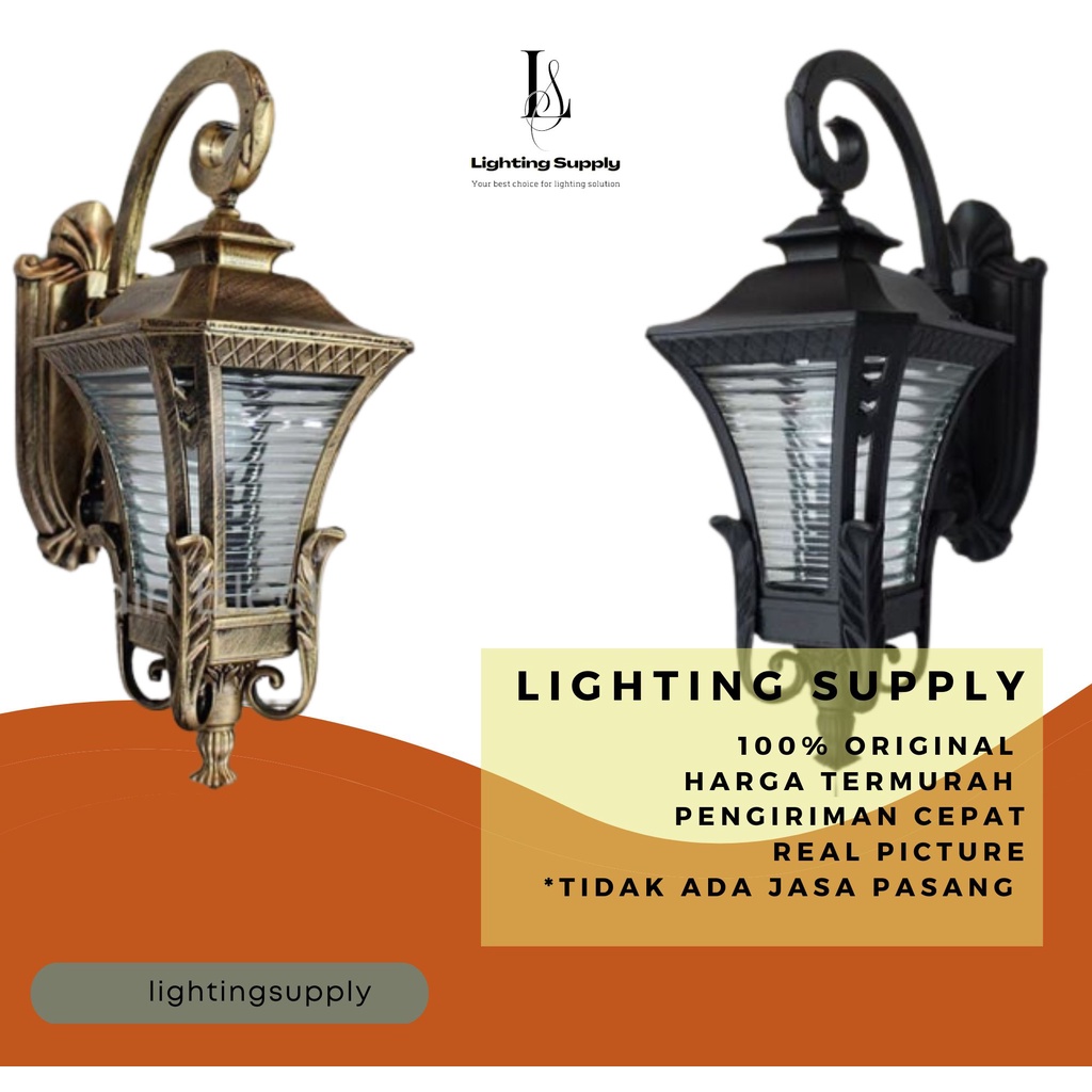 Lampu Dinding B 303 BK LED TRICOLOR Classic / Lampu Tempel / Lampu Teras Outdoor / Lampu Hias / Lamp