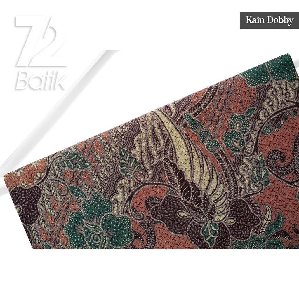 KAIN BATIK PREMIUM Dobby Motif Sayap Kawung Warna Coklat Putih Tulang 722959 Cap 72 Jarik Jarit Samping Kebat Panjang Batik Dobby Modern Premium Bahan Seragam Batik Pernikahan Kantor Keluarga Murah Kamen Jadi Batik Bali Lembaran