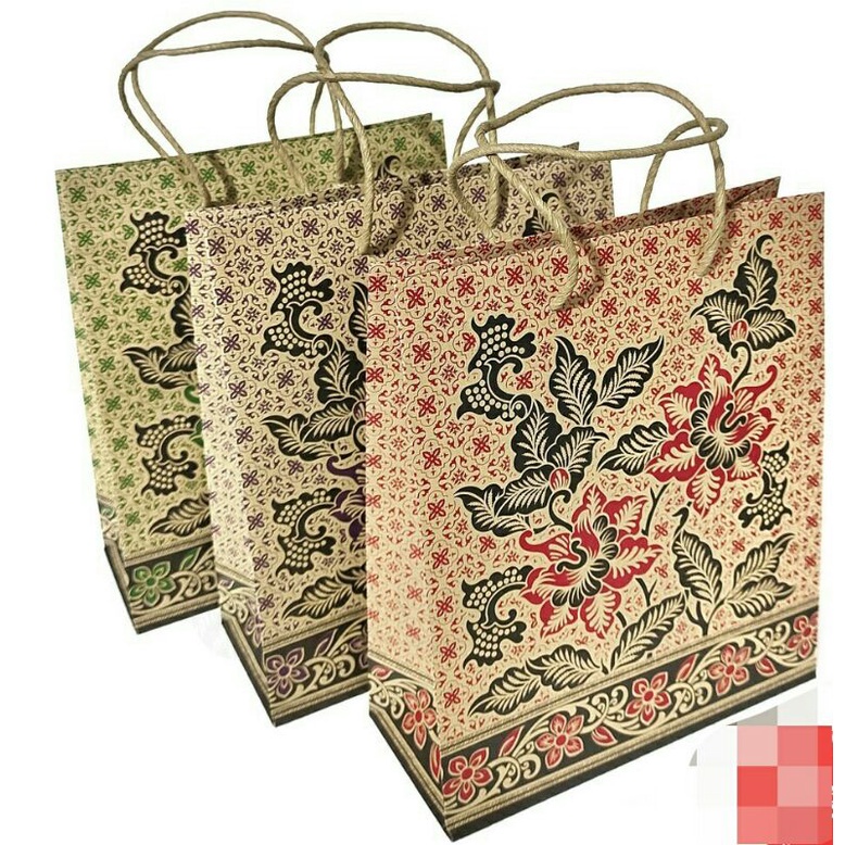 PAPER BAG / TAS KERTAS MOTIF BATIK OKEY (10 PCS)