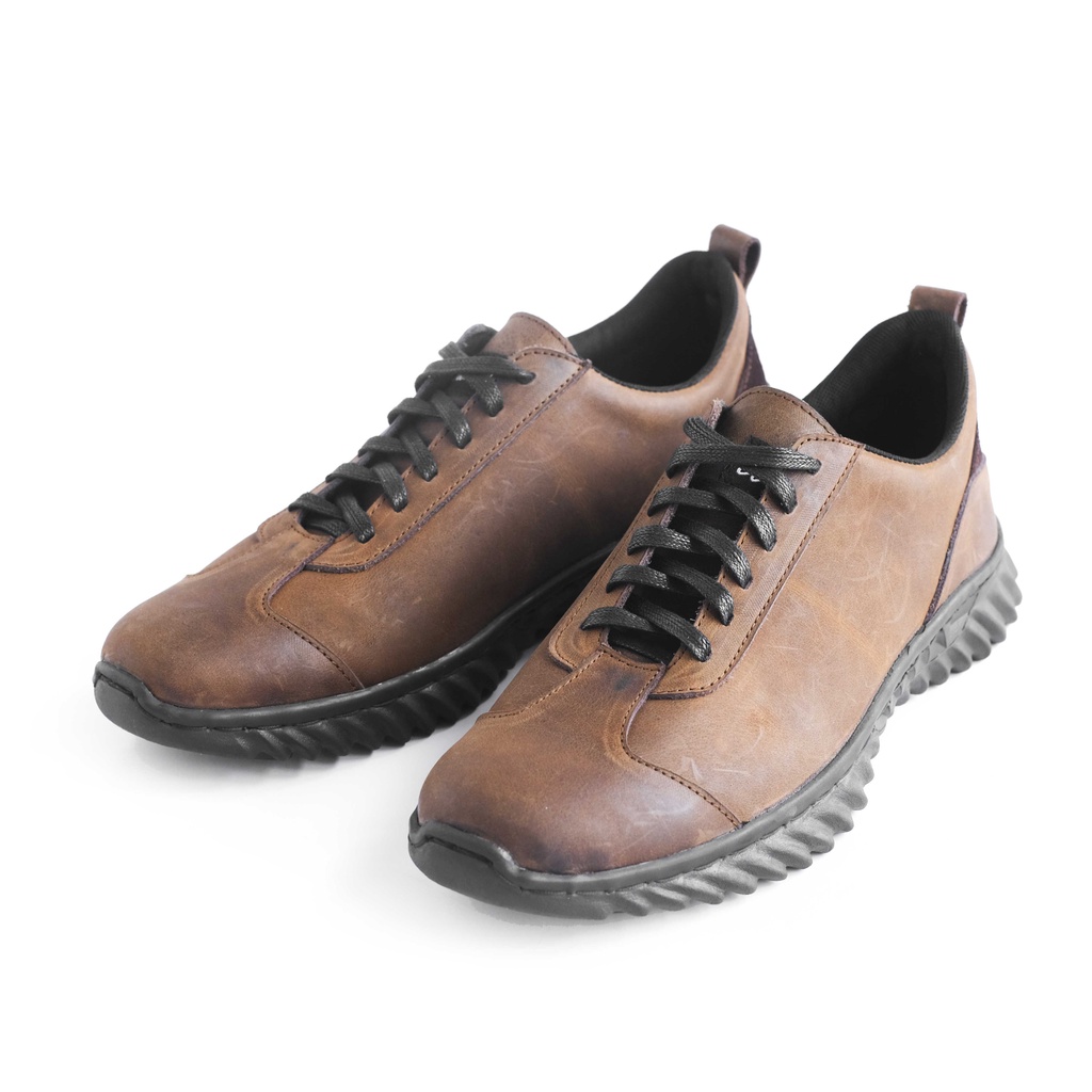 Sepatu Kasual Kulit Pria - Winshor - Azeloth - CH Brown