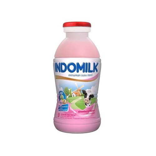 

Indomilk Susu Cair Botol Strawberry 190 ml
