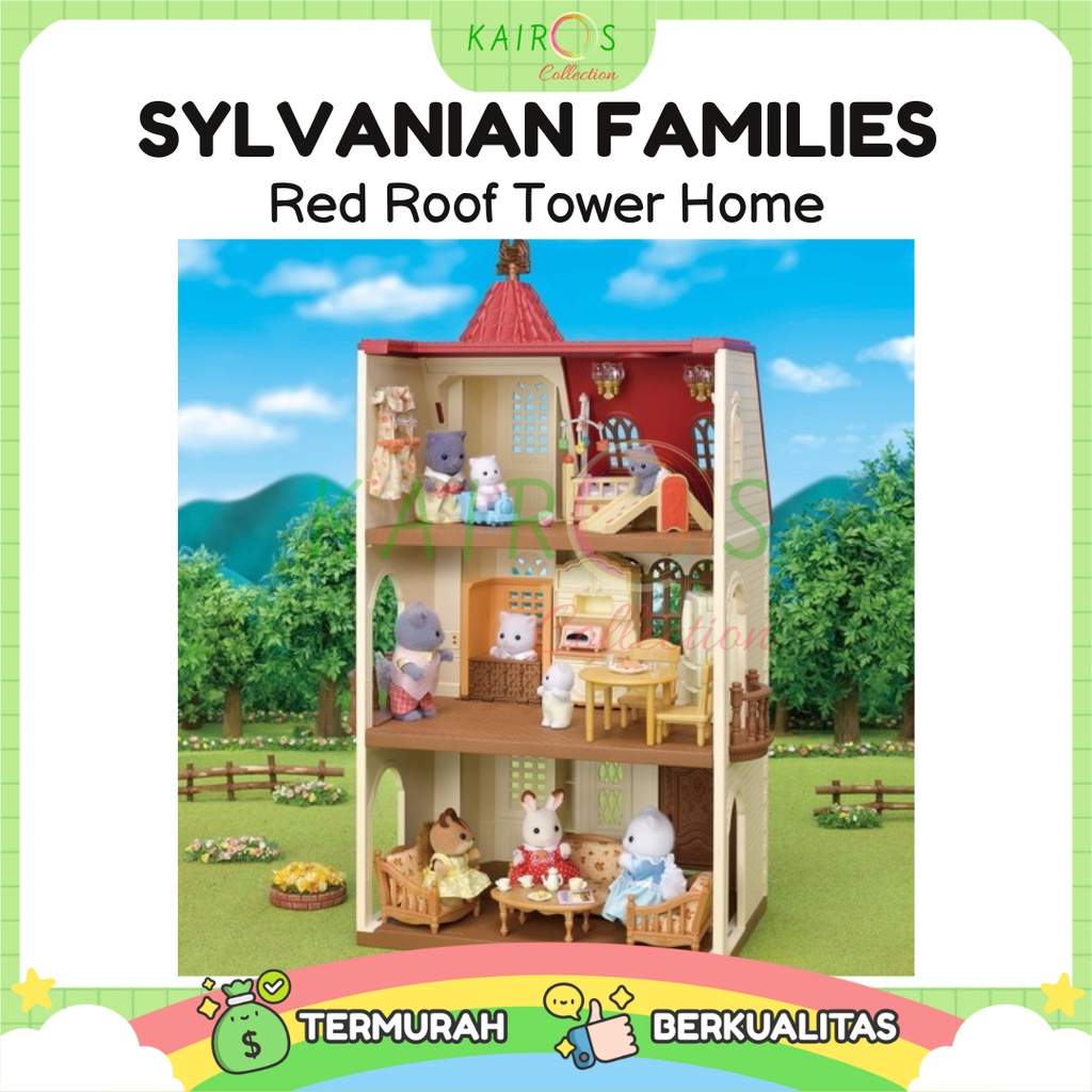 Sylvanian Families Red Roof Tower Home