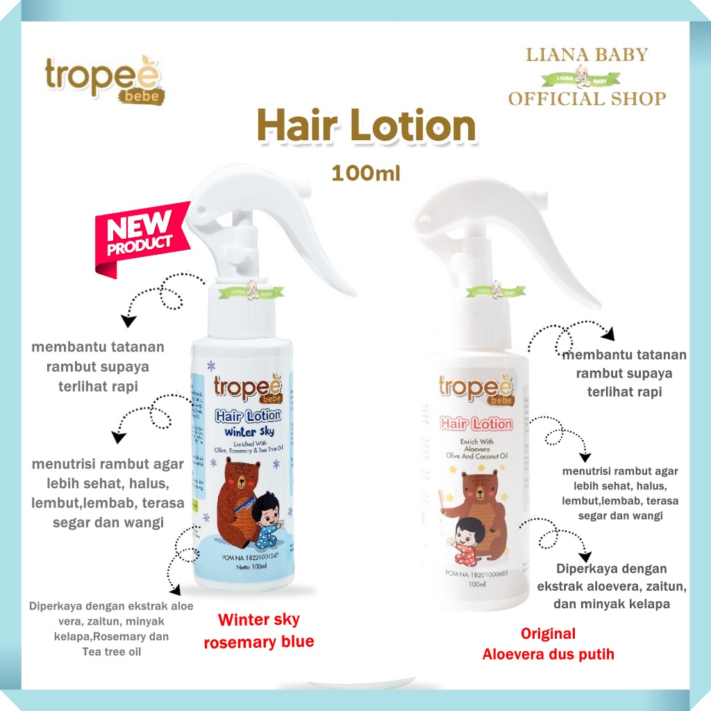 PERA372 PELEMBUT RAMBUT TROPEE BEBE HAIR LOTION 100 ML bln 7 2026
