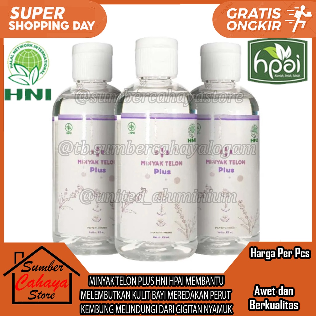 MINYAK TELON PLUS HNI HPAI ISI 100 ML MEMBANTU MELEMBUTKAN KULIT BAYI MEREDAKAN PERUT KEMBUNG MELIND