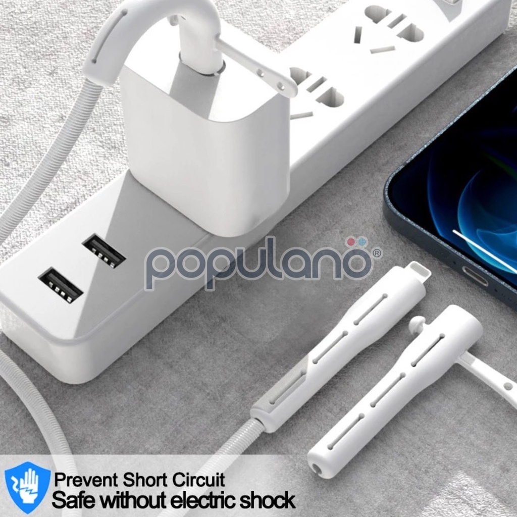 Pelindung Ujung Kabel Charger iPhone Android Cable Protector Saver Pengikat Kabel Hp