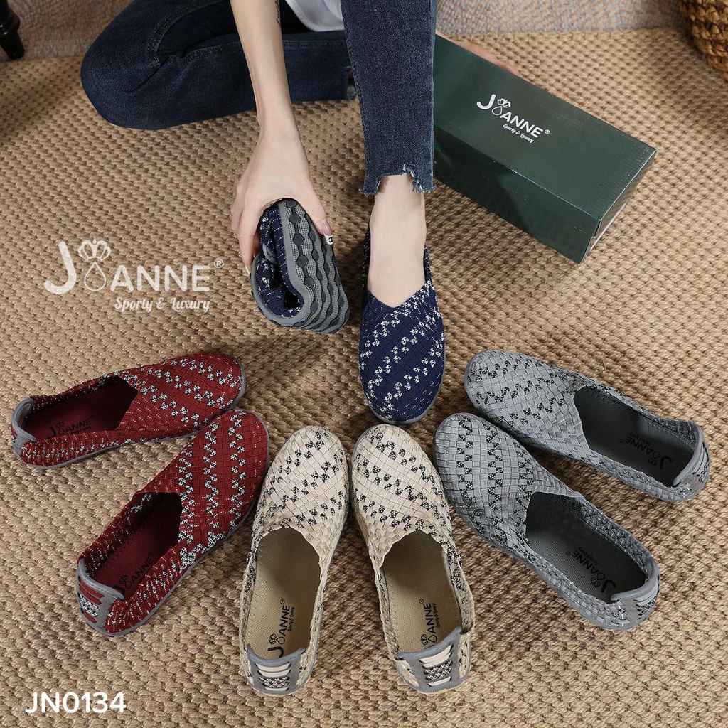 JOANNE Rajut Knit Flats Shoes #JN0134 ORIGINAL