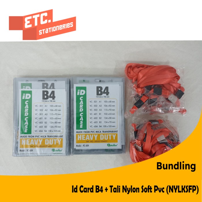 

&<&<&<&] Paket Bundling Id Card B4 + Tali Nylon Soft Pvc (NYLKSFP)