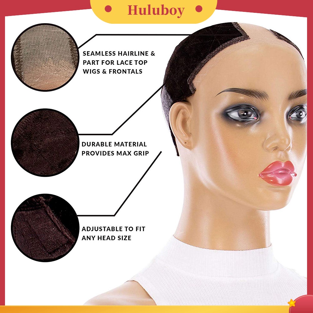Bandana Wig Rambut Bahan Lace Velvet Lembut Non slip Adjustable Untuk Wanita