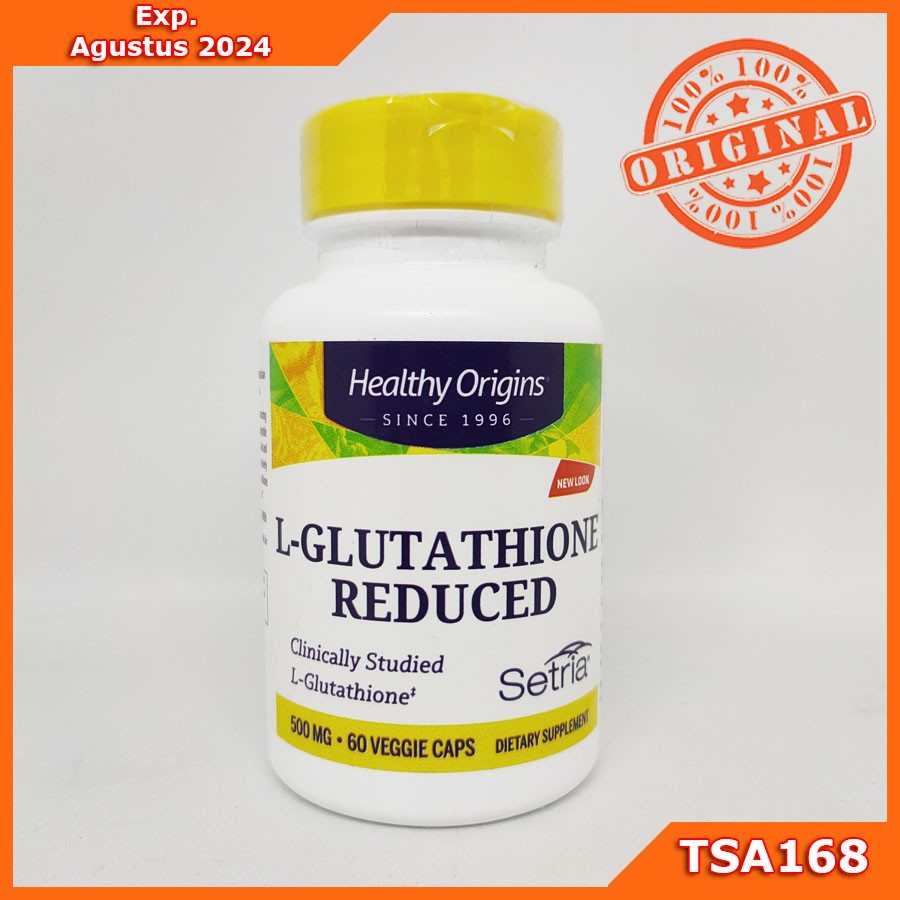 Healthy Origins L-Glutathione Reduced 500 mg 60 Vegan Caps Glutathione