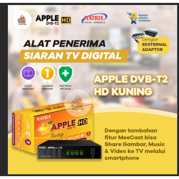 SET TOP BOX MATRIX KUNING HD DVD-T2 STB MATRIX KUNING UPGRADE TERBARU