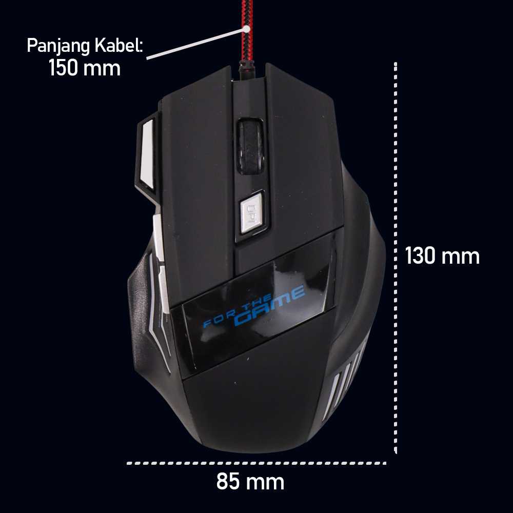 YXLM 7 Keys LED Gaming Mouse 2400 DPI - G6 - PCLP