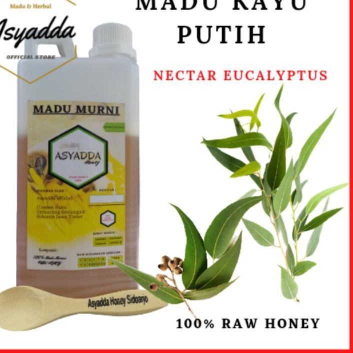 

じ Raw Honey 1 kg Madu Kayu putih Murni Asli Bunga | Obat Asam Lambung ㅘ