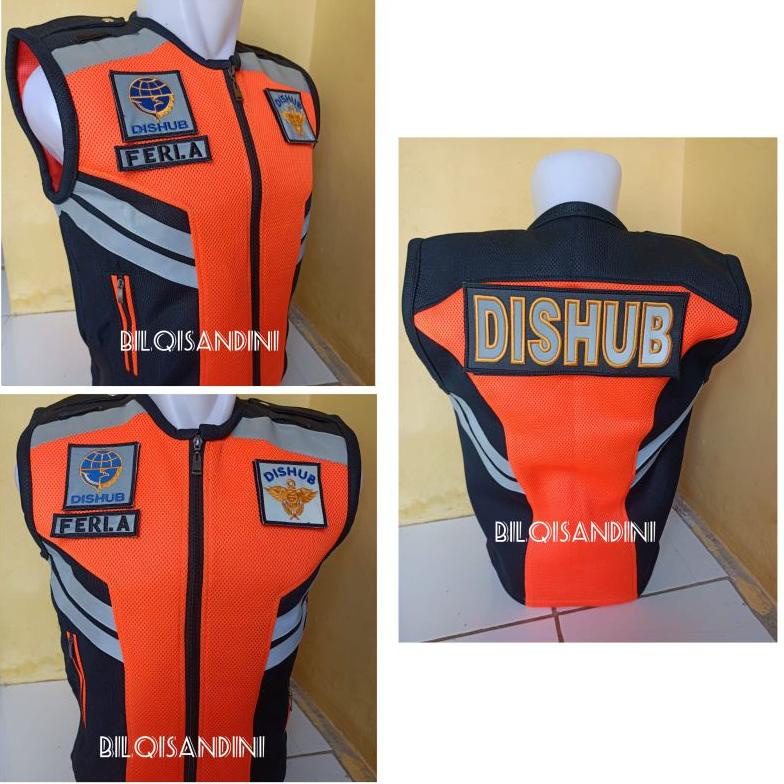 rompi dishub jala tebal/rompi dishub terbaru/rompi dishub orange (KODE 0011)