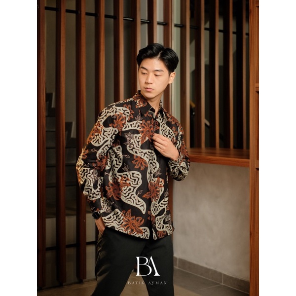 Batik Ayman - KAMA | Kemeja Batik Pria Katun Solo Halus Lengan Panjang Full Furing