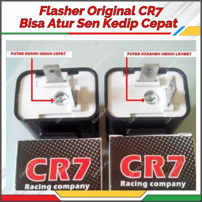 FLASHER SEN CR7 KEDIP CEPAT BISA DI SETEL ORIGINAL (ALAT PENGATUR KEDIP SEIN ATAU LAMPU LAIN) Supra,