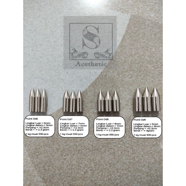 point bubut pre sisi besi OD 6mm OD 7mm OD 8mm OD 9mm