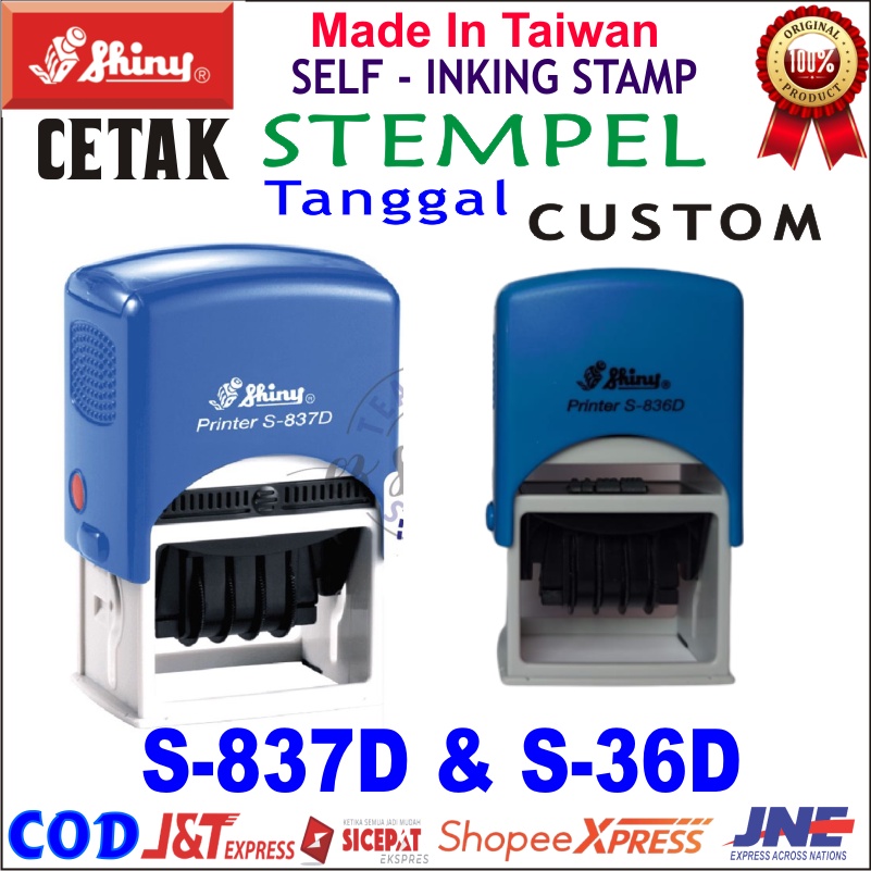 

STEMPEL SHINY S-837D | S-836D TANGGAL OTOMATIS CUSTOM WARNA CAP KANTOR DAGANG SERBAGUNA