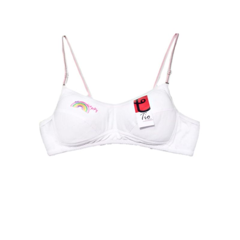 BH Pelajar Wanita Tanpa Kawat Warna Putih