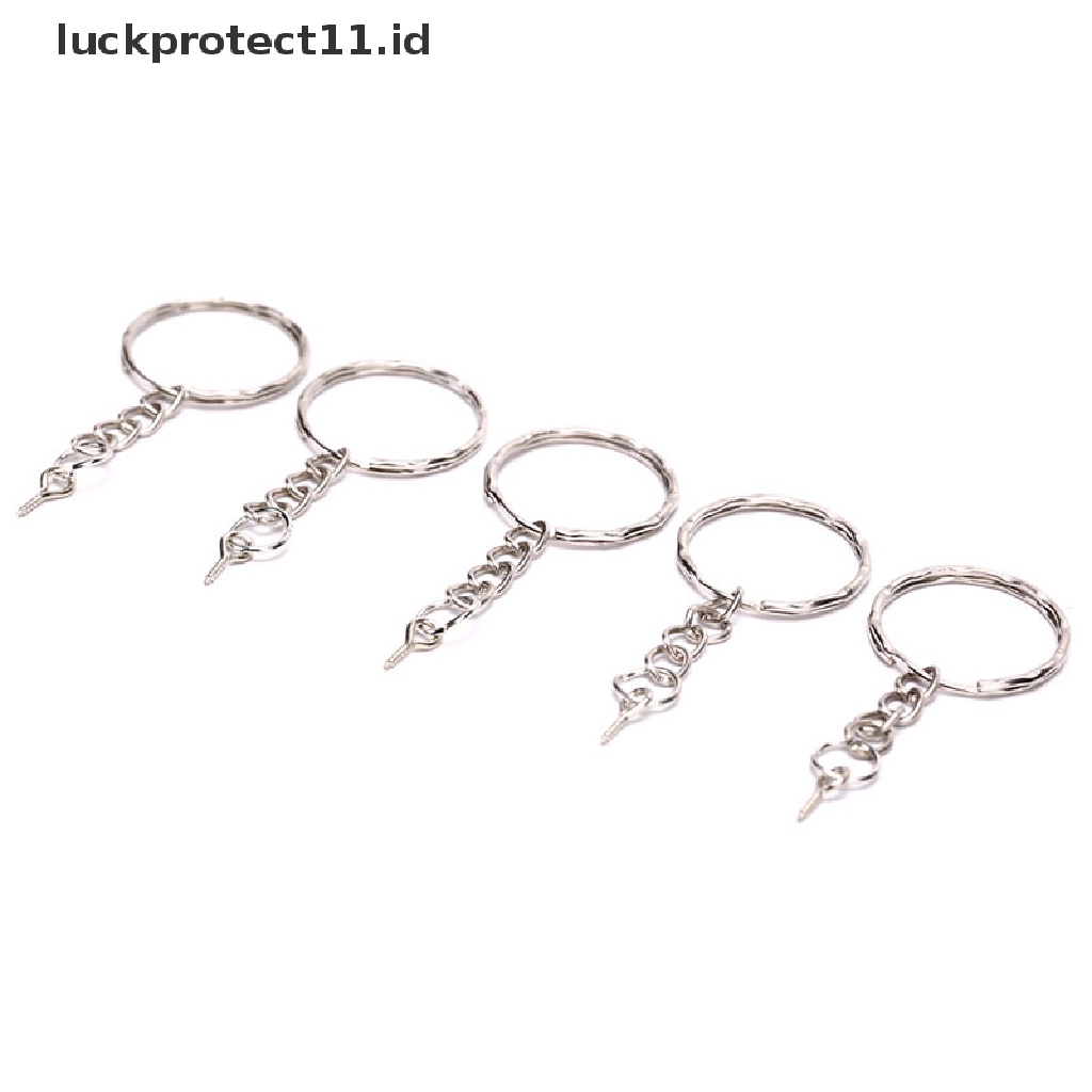 /Fashion Hot// Fashion// 40Pcs Dipoles Kunci Ring Sekrup Mata Rantai Pendek Split Ring Konektor Perhiasan DIY.