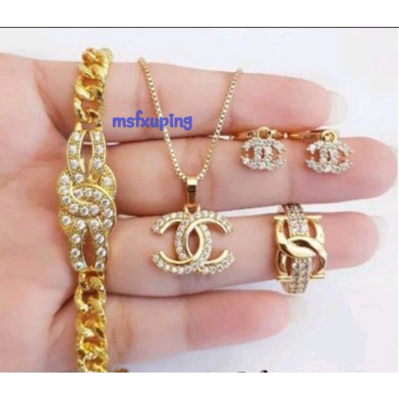 Xuping Set Perhiasan Wanita Gold Lengkap 2910d