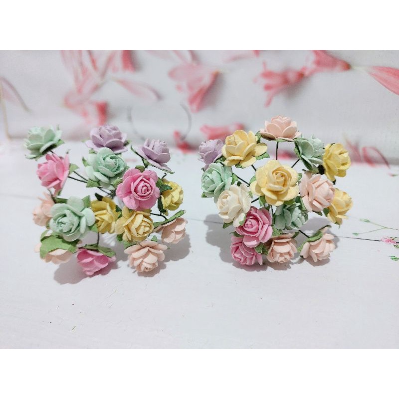 

aplikasi Bunga mawar kertas warna pastel