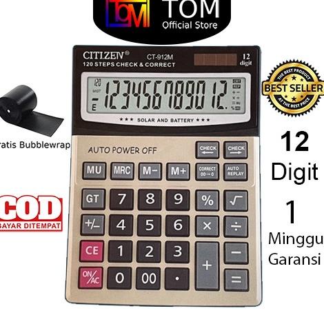 

KALKULATOR CT-912M 12 DIGIT - CALCULATOR CHECK DUAL 2 POWER TERLARISS...,,,,,