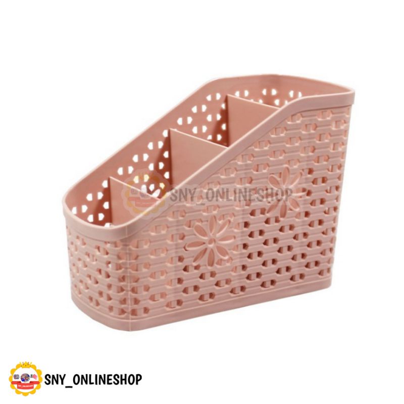 Keranjang Sekat 4 Serbaguna Plastik Pink Lavender Clio - 8483