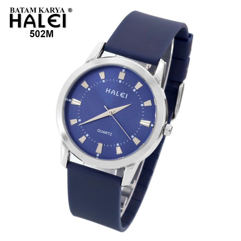 JAM TANGAN PRIA DAN WANITA "HALEI" TALI KARET WATER RESISTENT