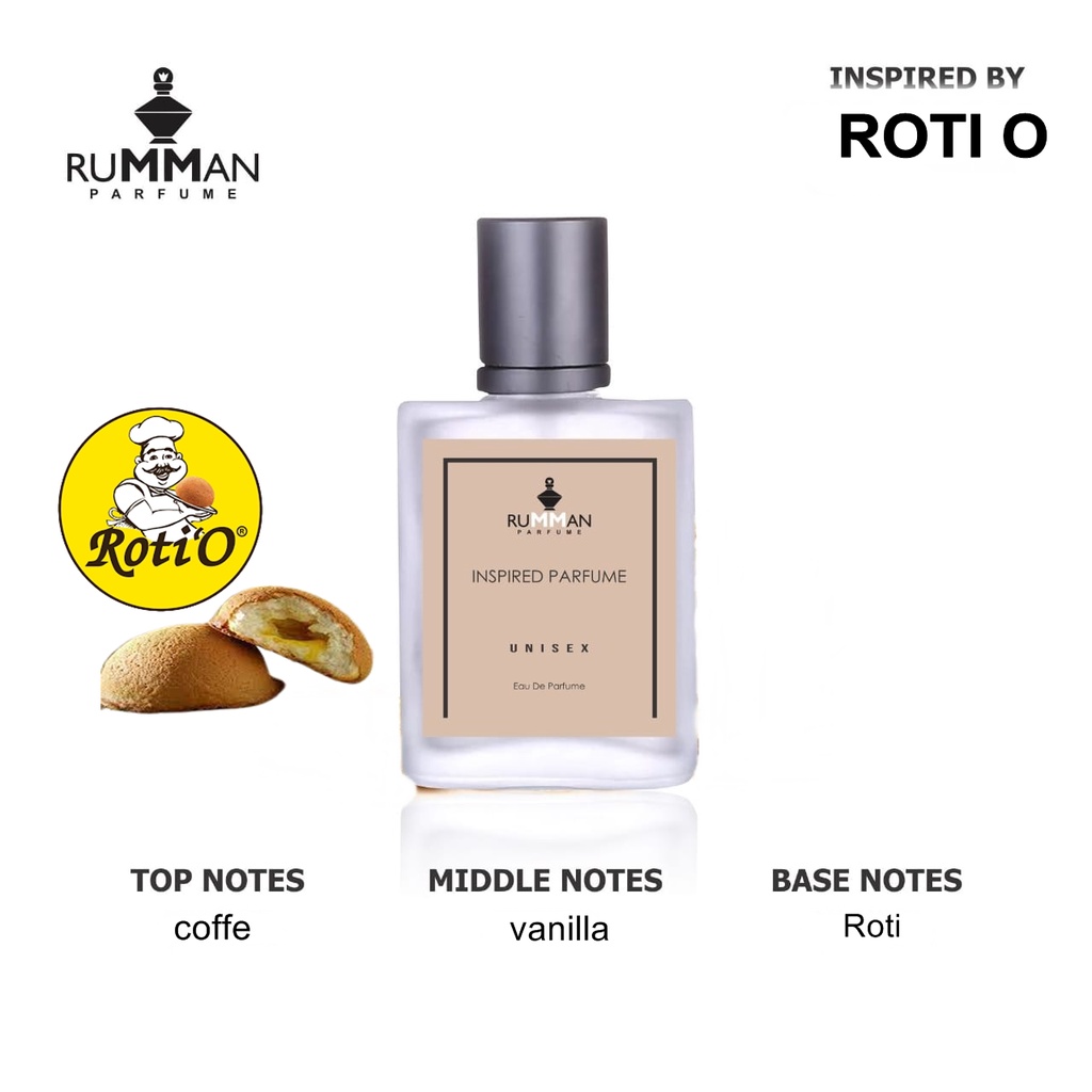 Parfum ROTI O Aroma Coffee Vanilla Tahan Lama Pria Wanita / Parfume Farfum Bibit Minyak Wangi Kopi Vanila Tahan Lama 24 Jam Seharian