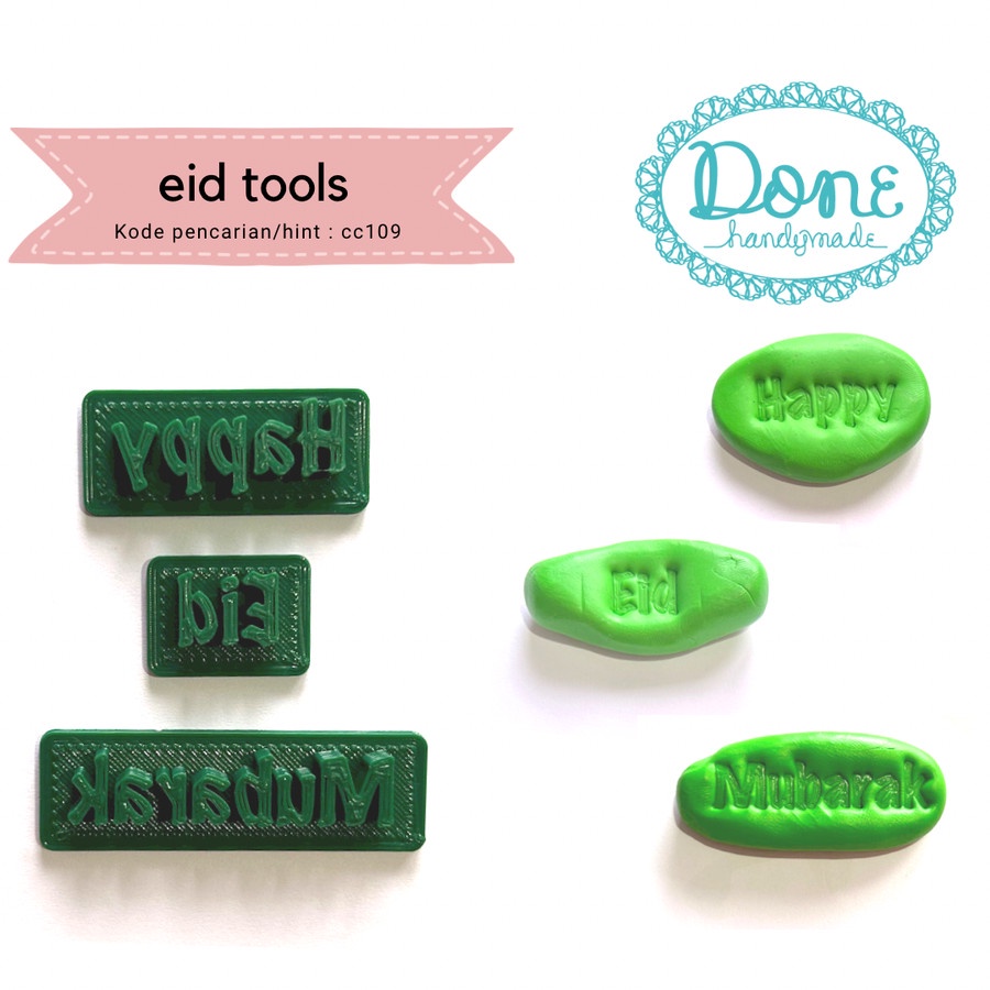 Done handymade cookie cutter stempel embos fondant cookies clay cc109