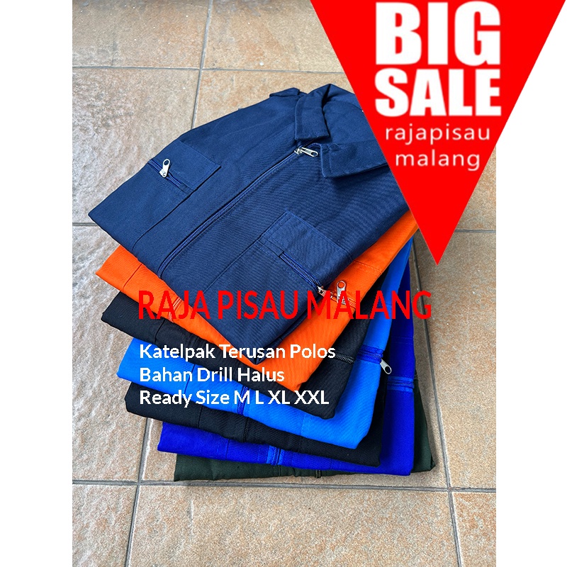 12.12 sale wearpack / Wearpack Safety / Wearpack Terusan Polos / Baju Proyek / Katelpak Kerja Bahan Drill