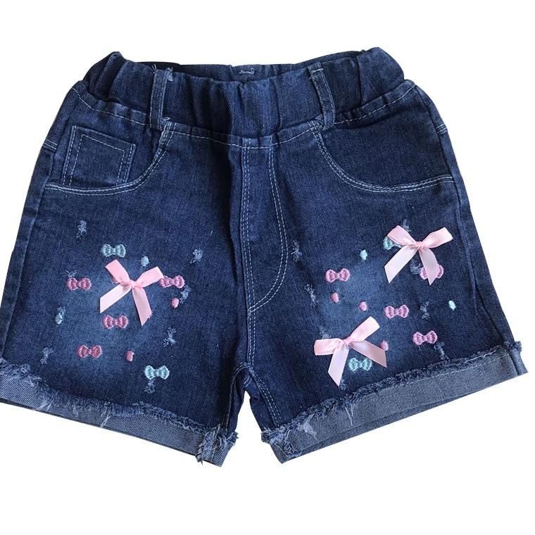 KMI.10De22n ‑ Celana jeans pendek anak Perempuan import motif lucu -hadiah ulang tahun -1-10th