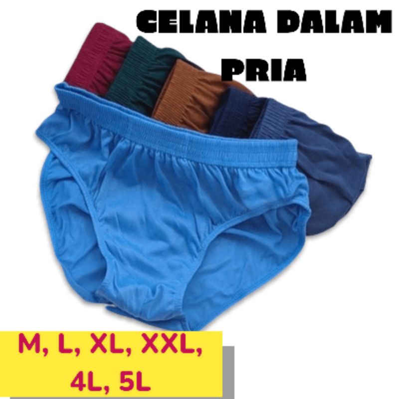 CELANA DALAM LAKI LAKI (DALEMAN PRIA) UKURAN M, L, XL, XXL, 5L, 6L NYAMAN DI PAKAI