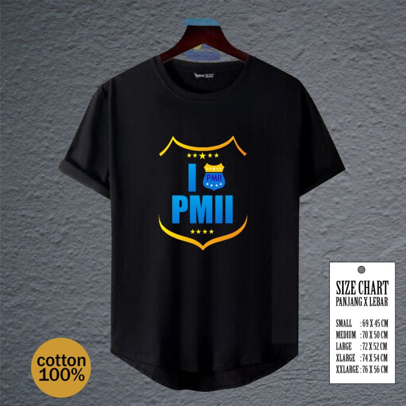 Kaos PMII Keren | Bahan katun combed