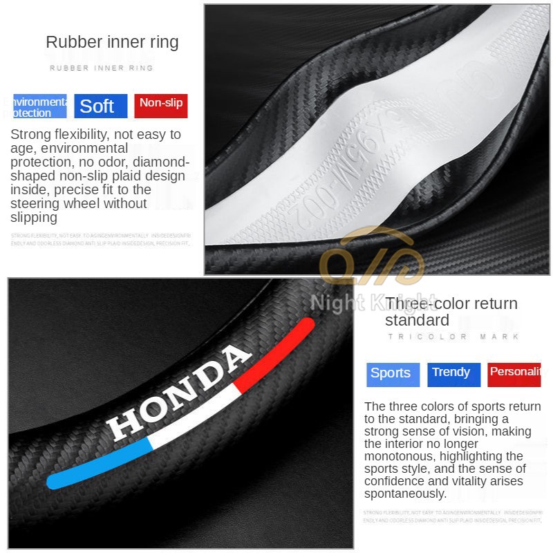 Untuk Volkswagen Carbon Fiber Steering Wheel Cover Untuk VW Polo Golf Vento Passat Tiguan GTI Touran