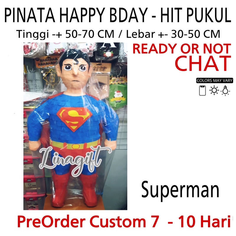 PINATA ULANG TAHUN ANAK LAKI COWO SUPERHERO AVENGER SPIDERMAN BEN10 - PINATA HAPPY BIRTHDAY INSTANT / SAME DAY ONLY