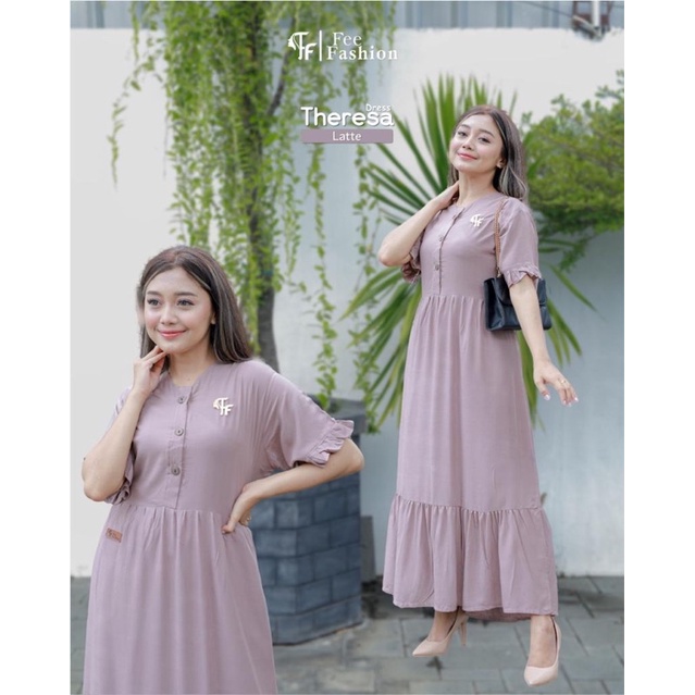 FEE FASHION THERESA LONG DRESS DASTER PANJANG