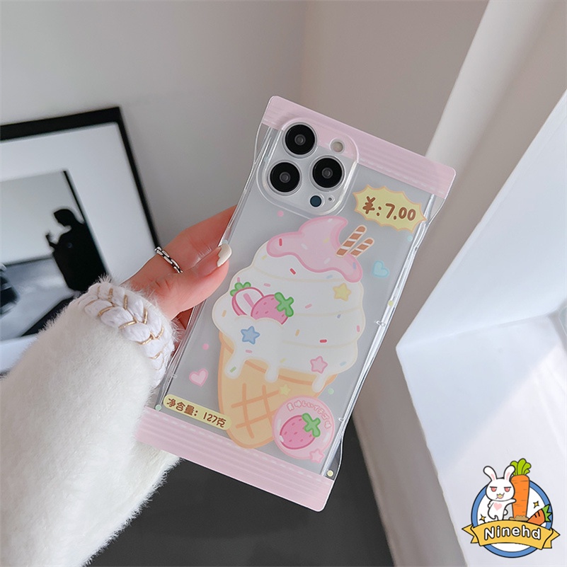 Huawei Y9 Prime 2019 Nova 7i Nova9 7i Pro Y90 Y70 Nova 5T 4e 3i 3e Y7A Y9s P30 Lite P20 Mate 30pro Cute Ice Cream Phone Case Bumper Tahan Debu Soft Case Sarung Pelindung