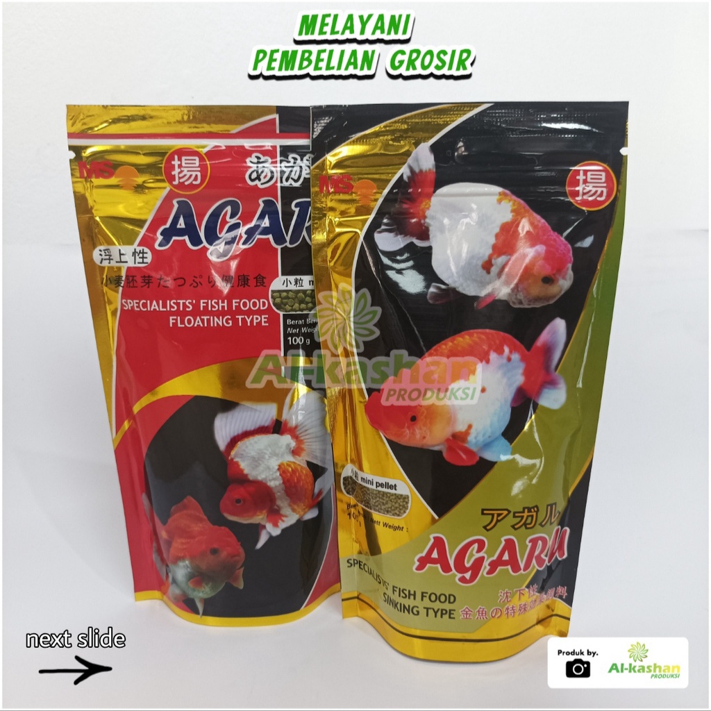 AGARU PAKAN IKAN HIAS