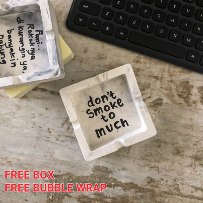 CUSTOM ASBAK AESTHETIC | GIFT ASBAK TULIS NAMA KATA-KATA | GIFT ASHTRAY | ASBAK LUCU