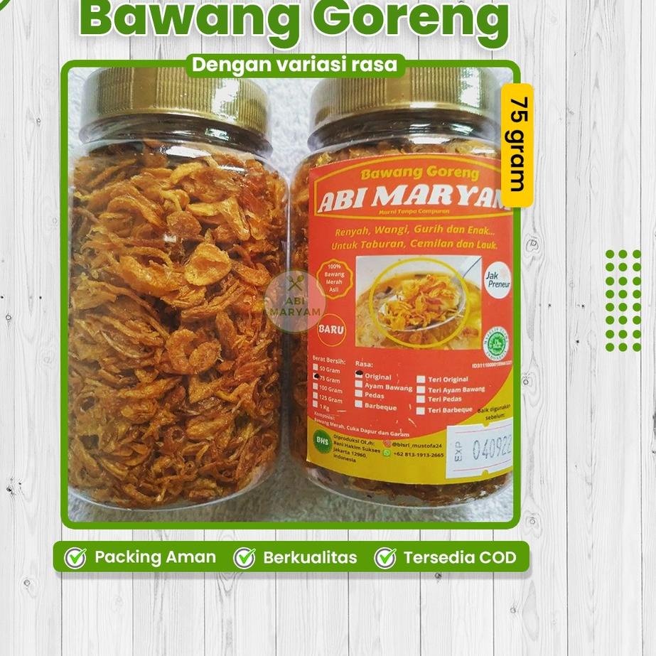 

0GF✣ Bawang Merah Goreng Brambang Bagor Asli Brebes Sumenep Palu Isi 75 Gram Berkualias Premiun Murni Crispy Siap Saji Tanpa Tepung Pedas Gurih Kriuk Renyah Bikin Nagih Sanjaya Paling Disukai