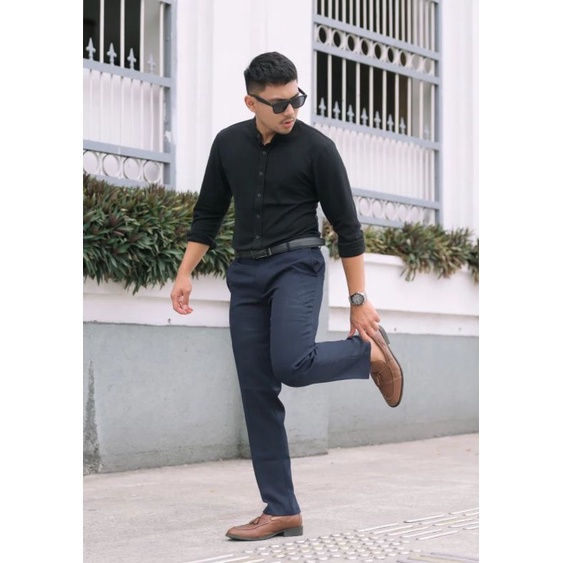 Celana Bahan Woll Pria Slimfit Kerja Formal UK 27-34 Warna