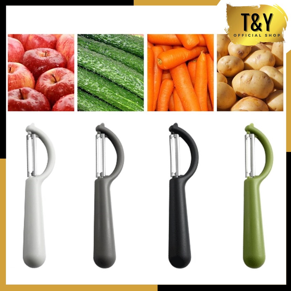 T&amp;Y Peeler Pengupas Buah Sayur Kentang Wortel Fruit Slicer Pisau Kupas Bahan Stainless Steel Import